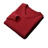 Autumn and winter double-ply thickened men's high-end wool knitted sweater, V-neck pullover, plus-size cashmere sweater, cross-border men's base layer Item Picture
